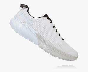 Hoka One One Men's Mach 3 Road Running Shoes Grey/White Clearance Canada [KILSF-0461]